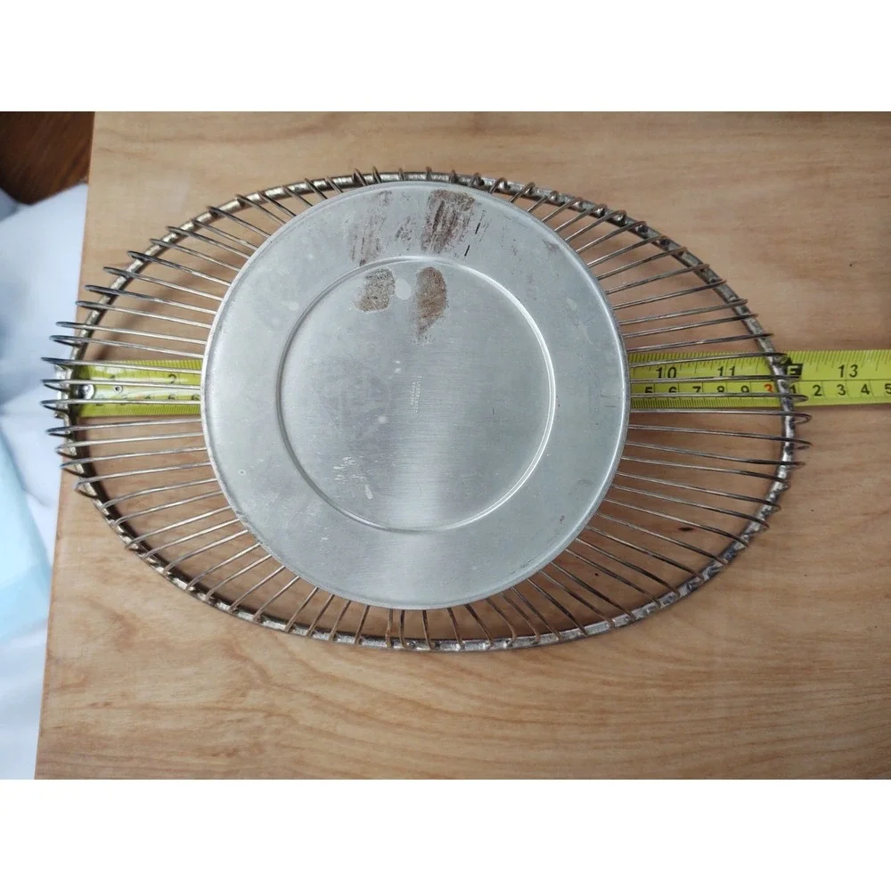Vintage Silver Plate Oval Wire Bread Fruit Food Basket 12